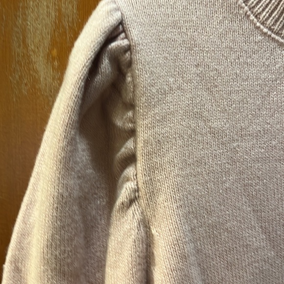 NWT WAYF blush pink sweater dress. Ruched shoulders gathered wrist long slvs. SM - Picture 2 of 4